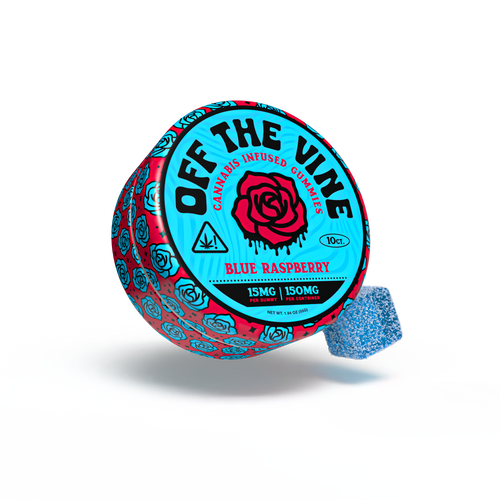 Blue Raspberry Delta-9 THC Gummies – 150mg