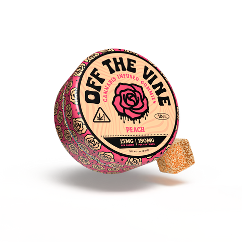 Peach Delta-9 THC Gummies – 150mg