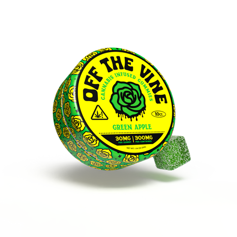Green Apple Delta-9 THC Gummies - 300mg