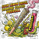 Sour Lemon Diesel THCa Diamond Coated Preroll
